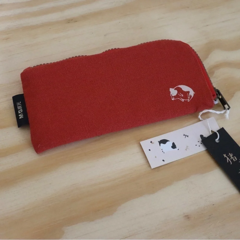 Pen Case “Lucky Pig” Red Pen Pouch Cotton M&G‎ Stationery China Shanghai